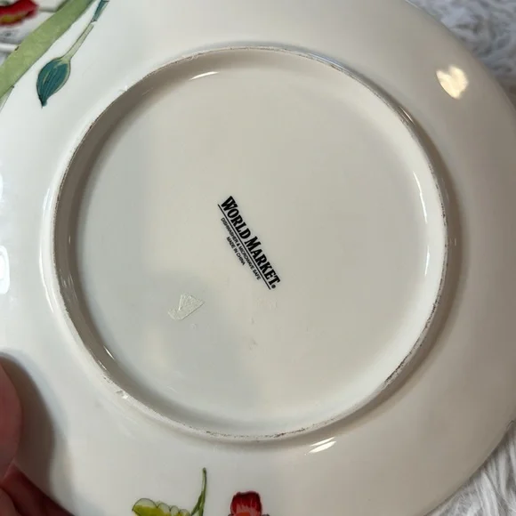 World Market Nomad Elephant Floral Print Plate Retired Pattern 8.75" set of 3 - Picture 3 of 5